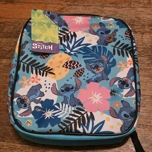 Disney Stitch Floral Pattern Small Pet Carrier - Blue, Pink, Yellow